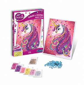 Набор для детского творчества с пайетками – Единорог (SentoSpherE, 2015k)